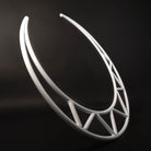 moon leaning with black background