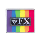 Diamond FX 50G split cake facepaints Neon Nights with lid on in a white background
