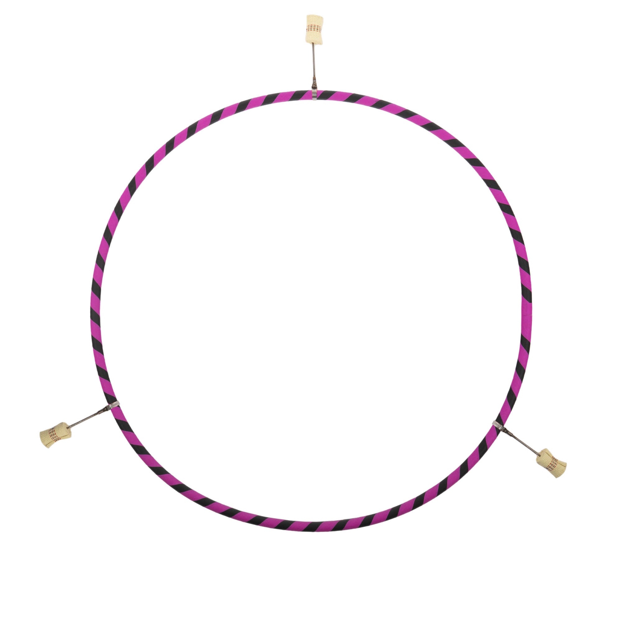 Pink and black echo travel hoop with 3 hot tips