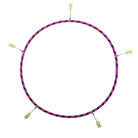 Pink and black echo travel hoop with 5 hot tips