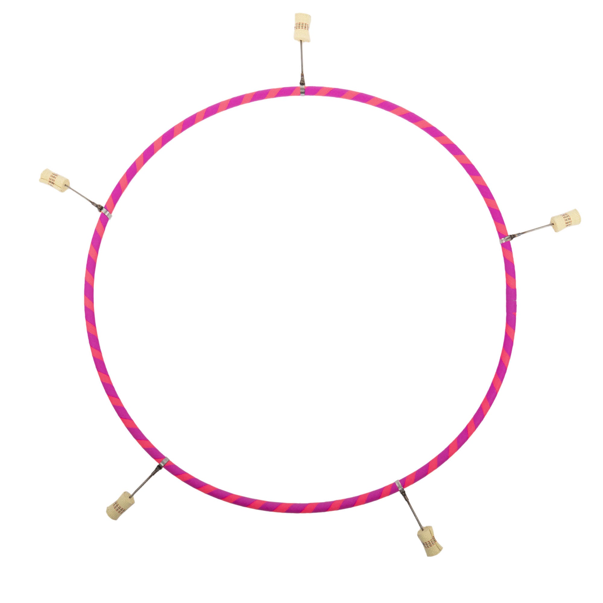 Pink and orange echo travel hoop with 5 hot tips