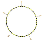 Yellow and black echo travel hoop with 5 hot tips