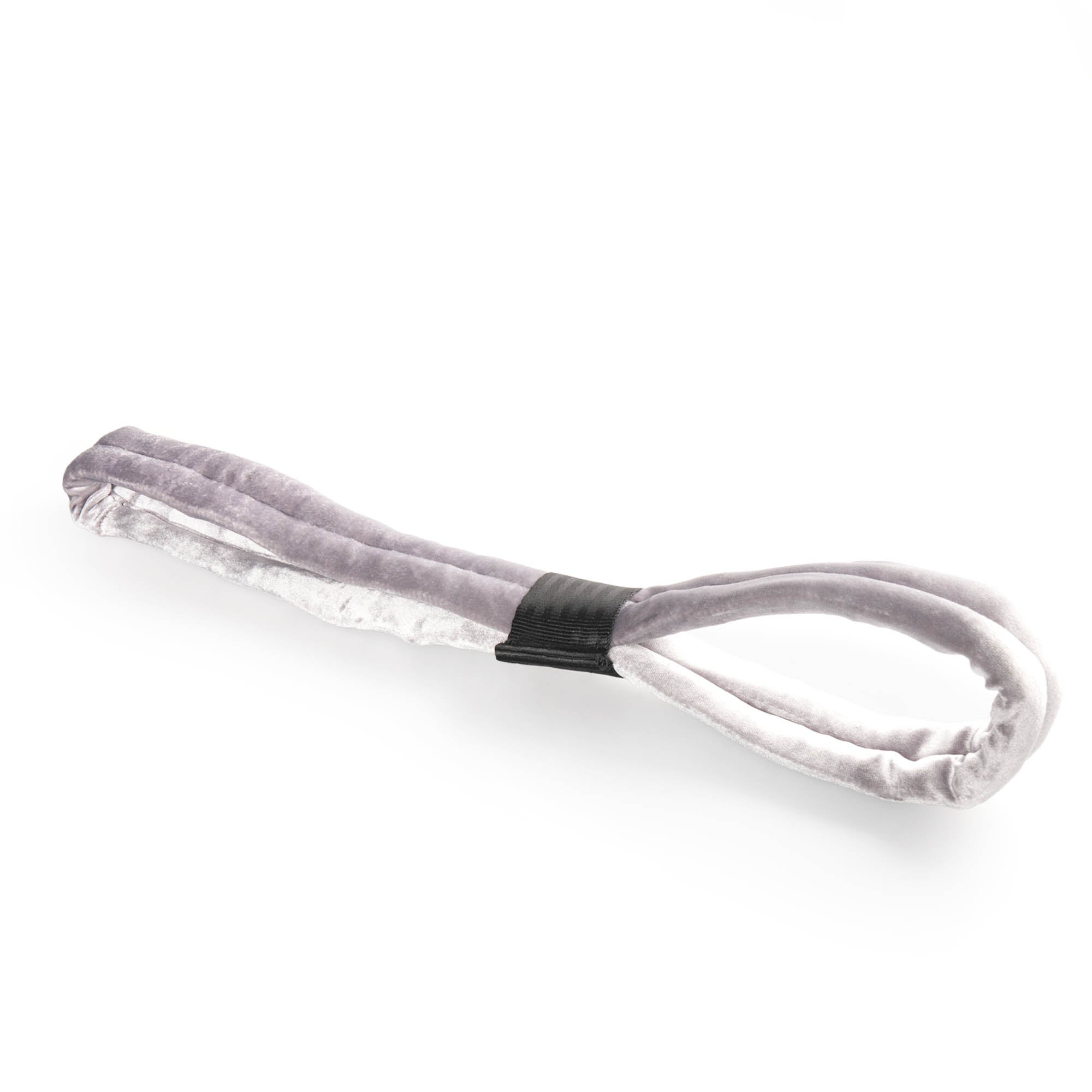 Silver velvet hand loop diagonal open