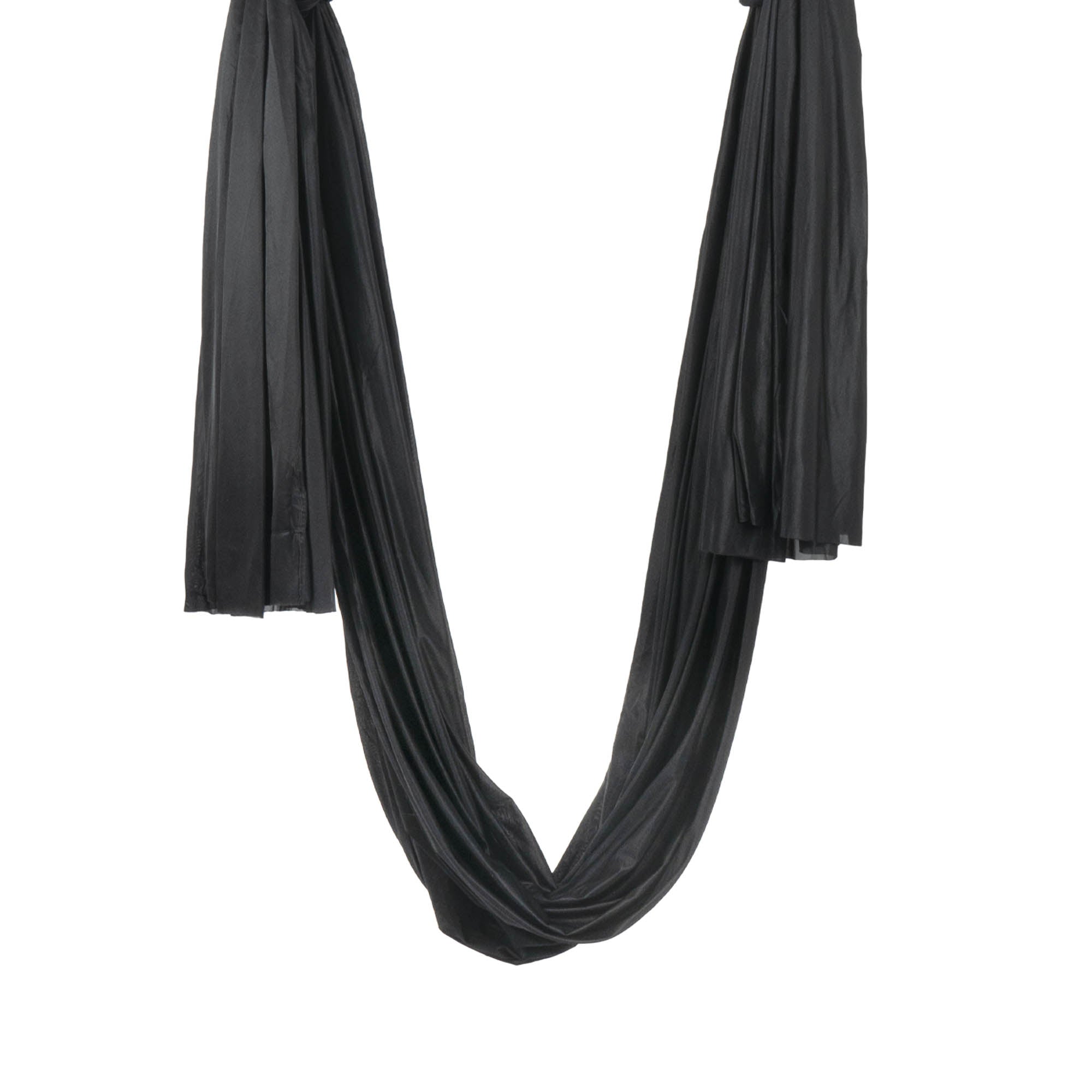 Black yoga hammock rigged