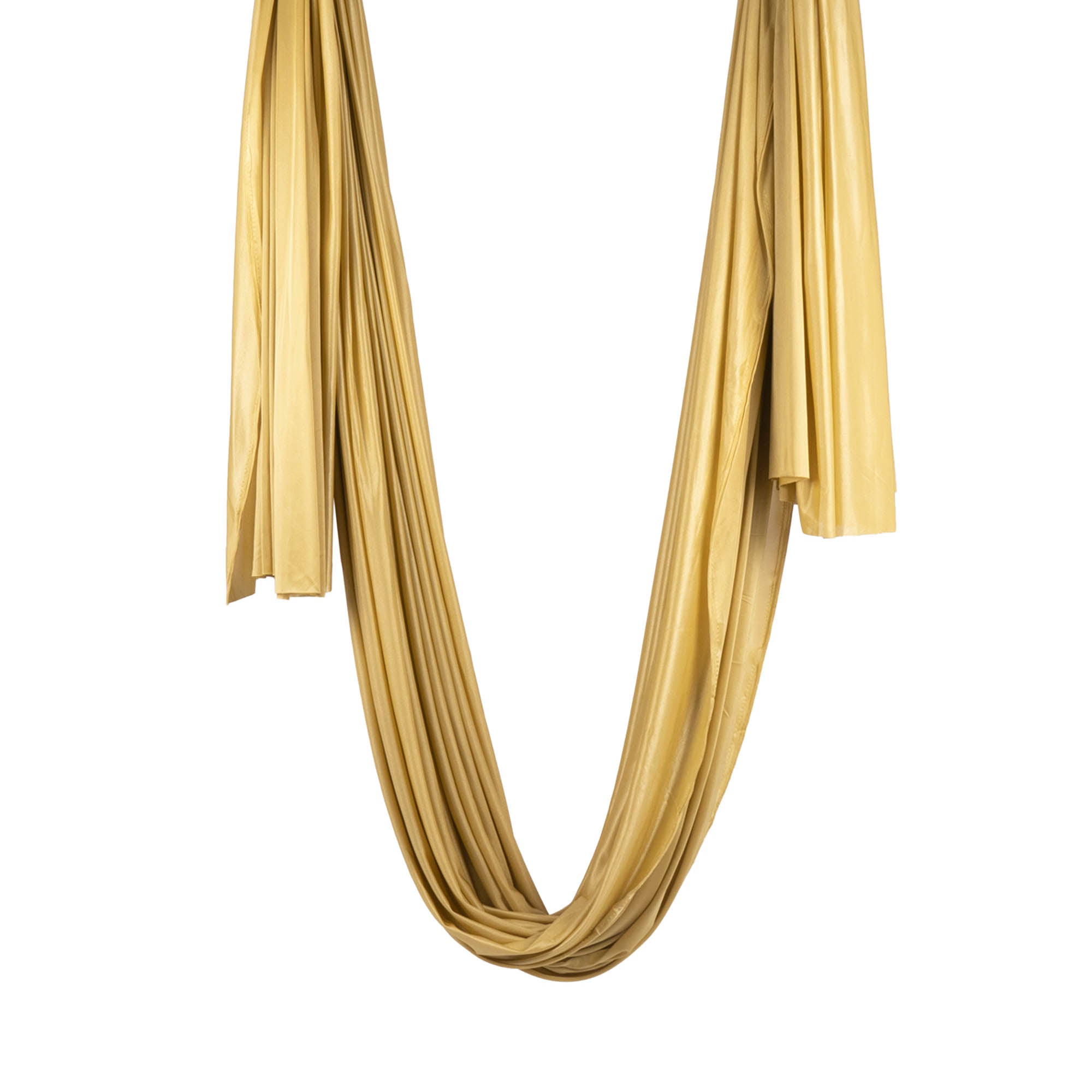 Gold yoga hammock rigged