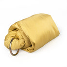 Gold yoga hammock with O rings attached