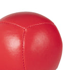Firetoys 110g thud juggling ball, close up stitching red