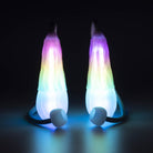 Flowtoys vision spin poi glowing with dark background