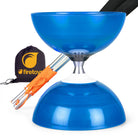 blue diabolo with sticks and bag