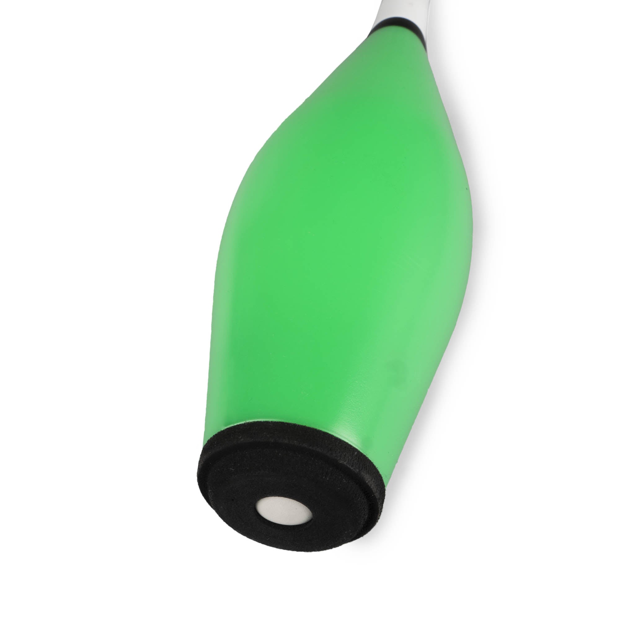 Henry's loop juggling club detail shot of green end