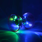 diabolo fitted with LED units glowing
