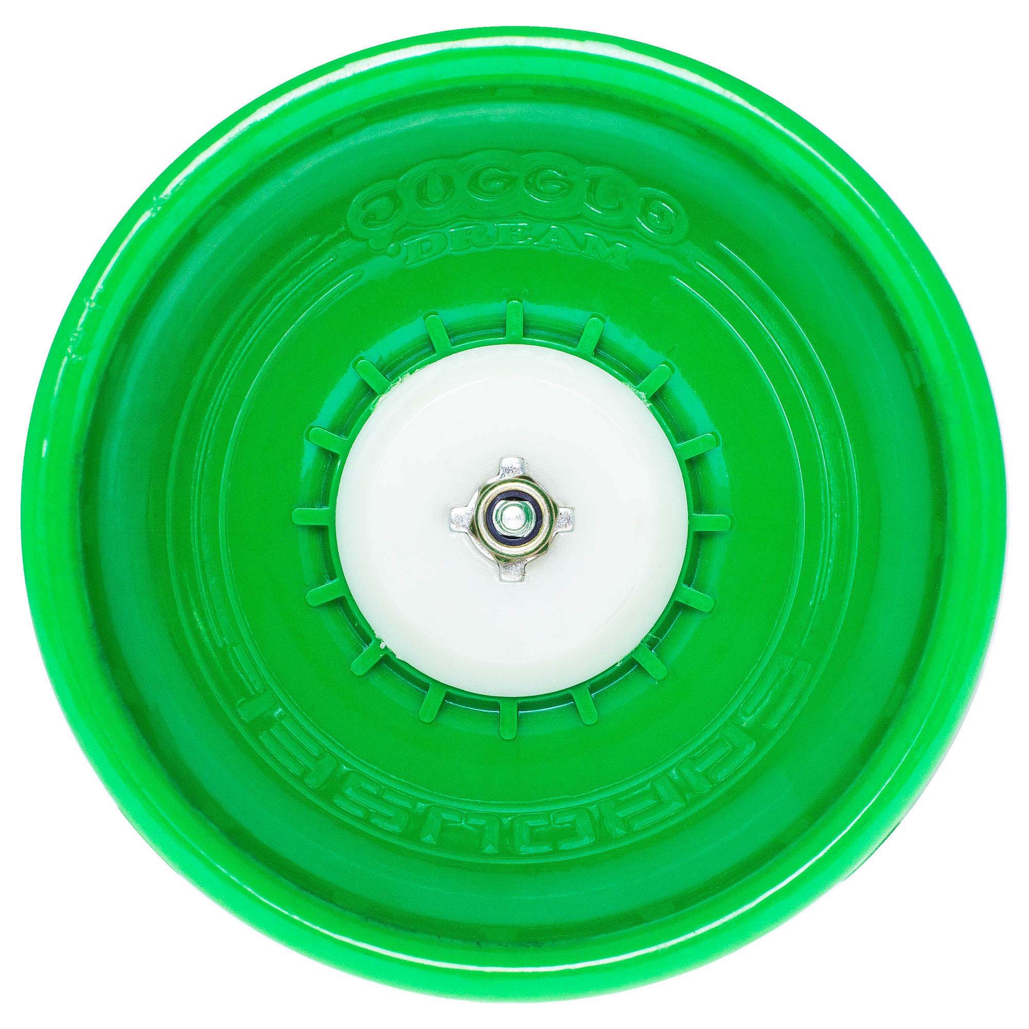 Juggle dream carousel diablo in green laying down straight on