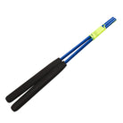 A pair of blue aluminium diabolo handsticks