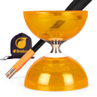 orange diabolo with handsticks and bag