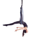 Performer on midnight blue hoop