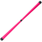 a bright pink devilstick with black ends and black centre point