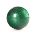 Green glitter ball on a white background