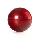 Red glitter ball on a white background