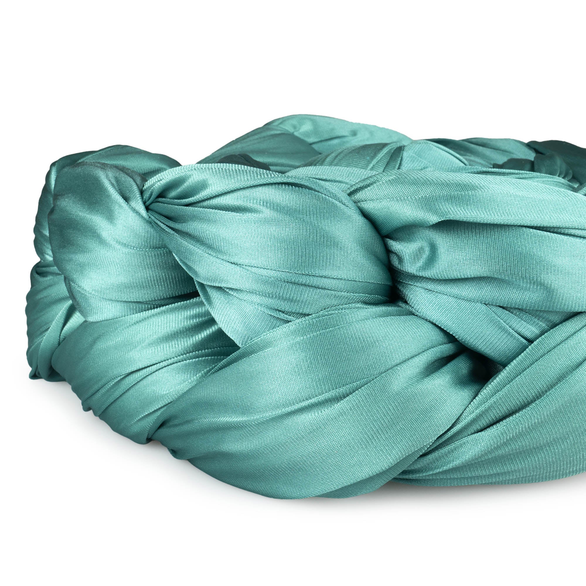 Jade silk coiled