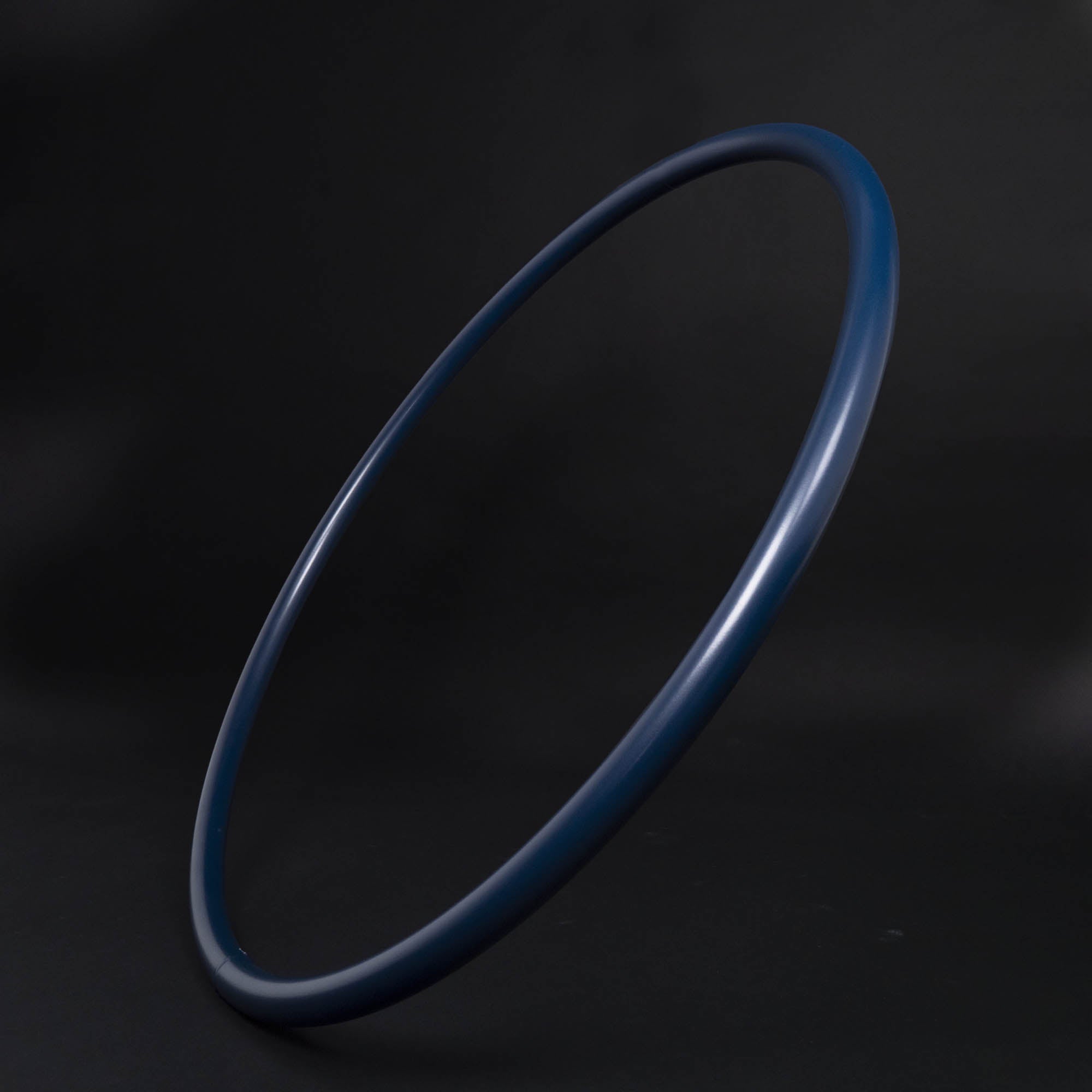 Midnight blue hoop at an angle on black background