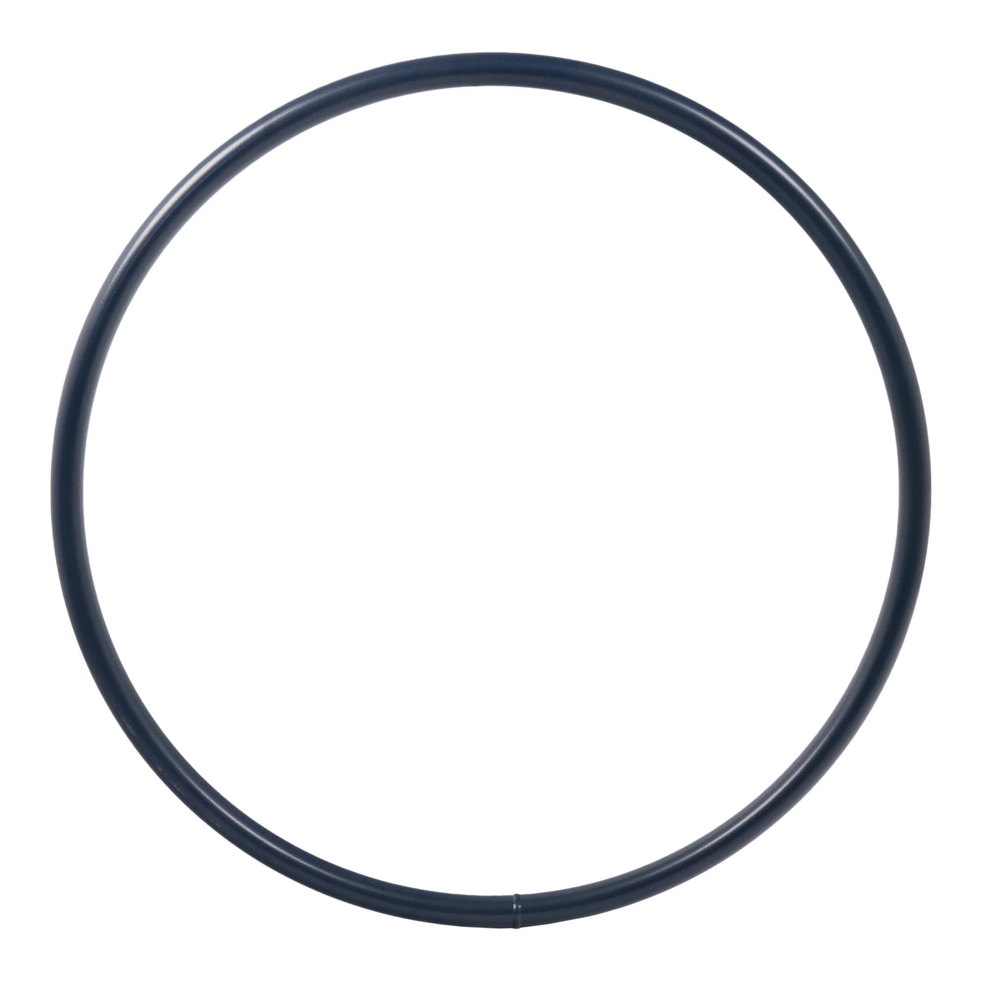 A midnight blue wide grip aerial hoop on white background