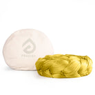Gold aerial silk in front of eco bag