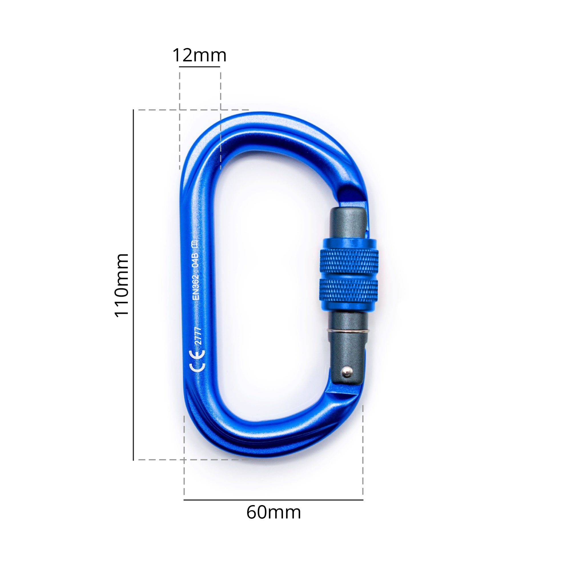 Prodigy SG-2 Screw gate carabiner dimensions