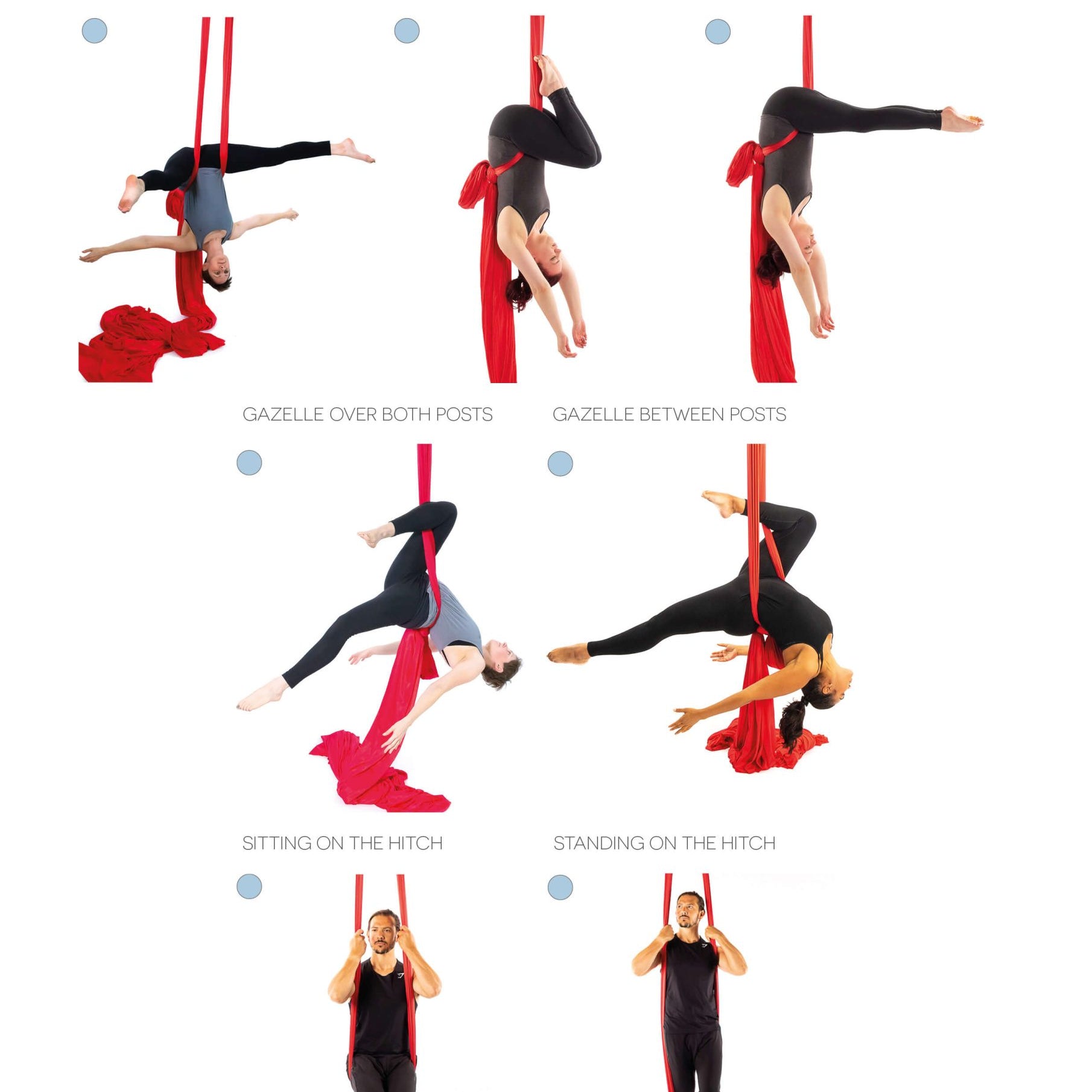 Example page from Silks Bible showing foundation hitch skills with photos