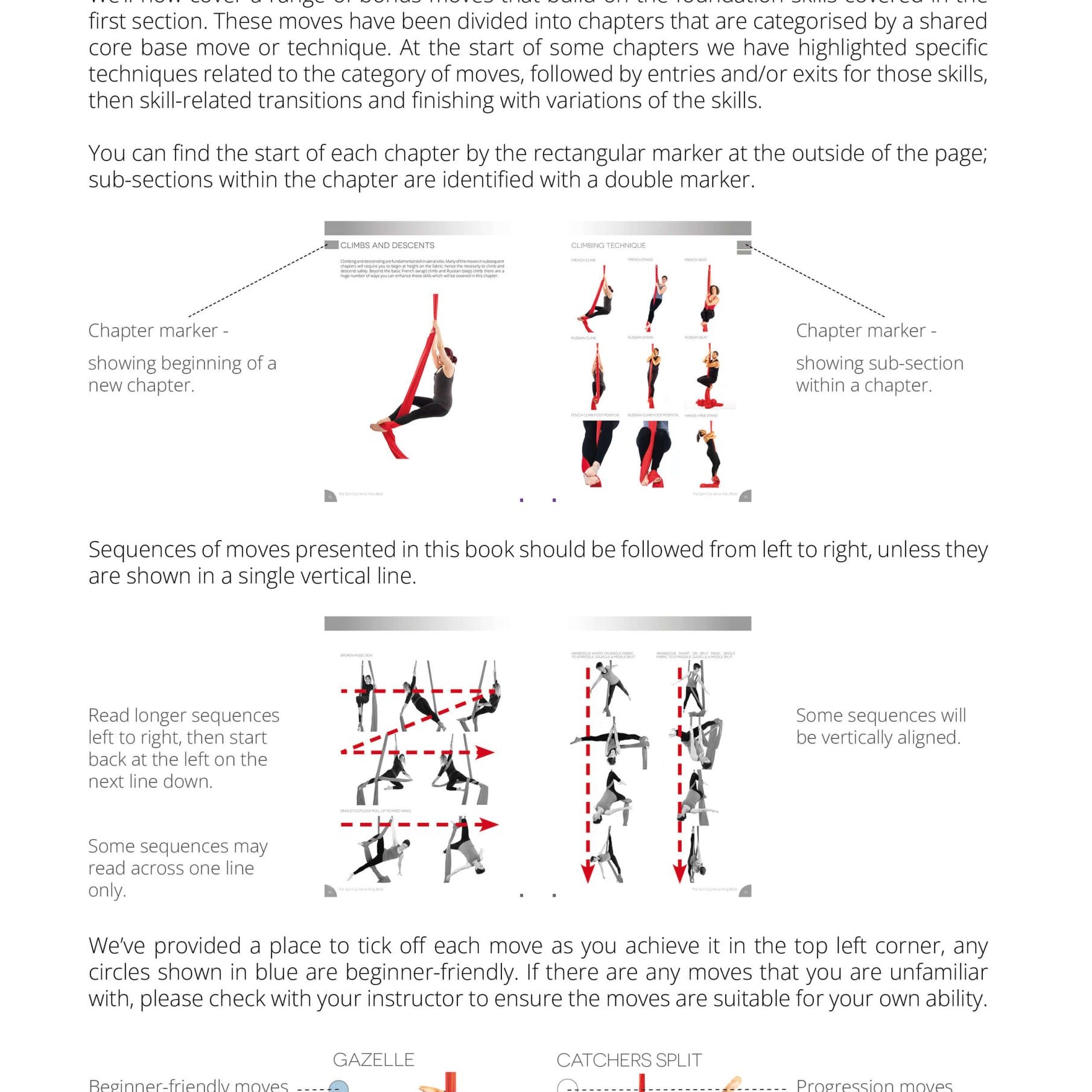 Silks Bible example page describing how they present bonus moves