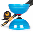 Blue diablo with black hand sticks and firetoys bag