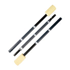 A three-part contact fire staff with black tubing and silicone grip.