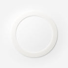 A single white juggling ring on a white background.