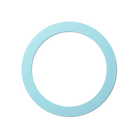 A single blue juggling ring on a white background.