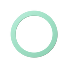 A single green juggling ring on a white background.