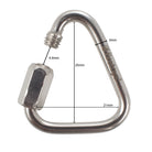 Triangular quick link with dimensions