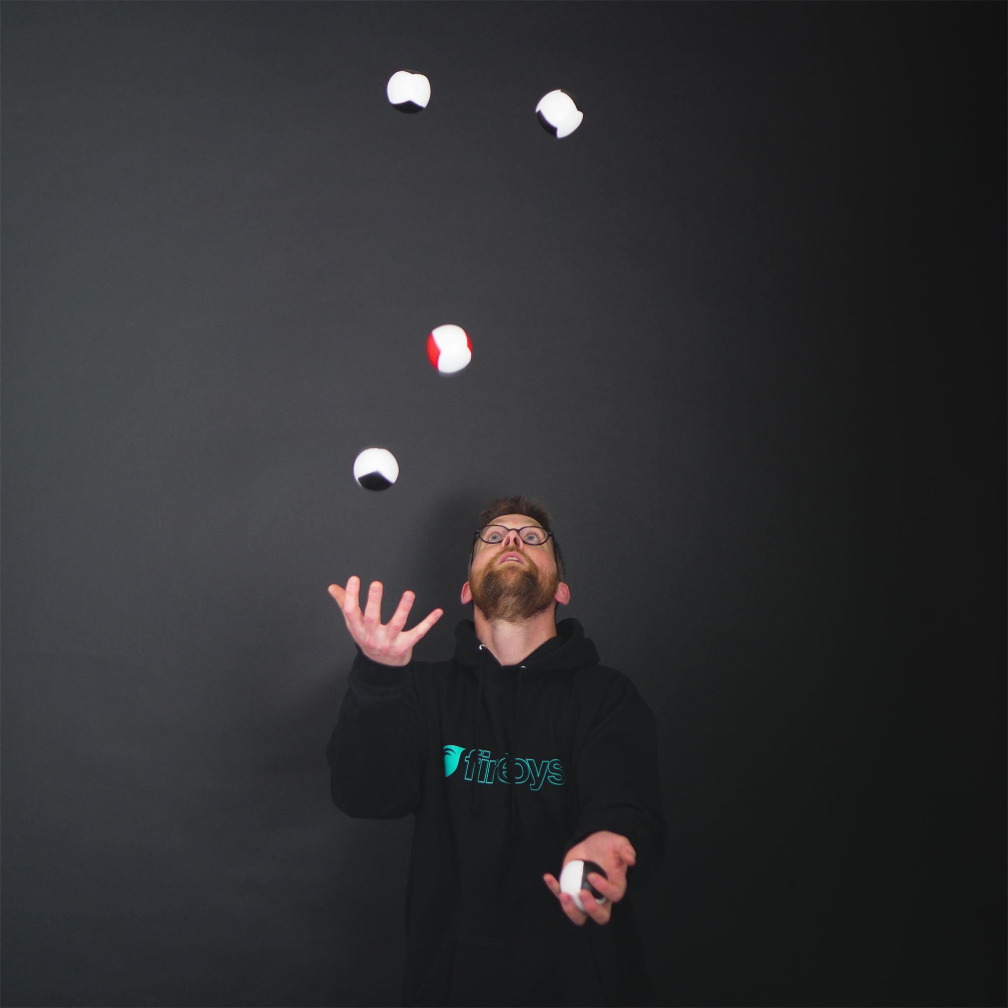 Firetoys 110g Pro Six Panel Thud Juggling Ball - Set of 3x Balls