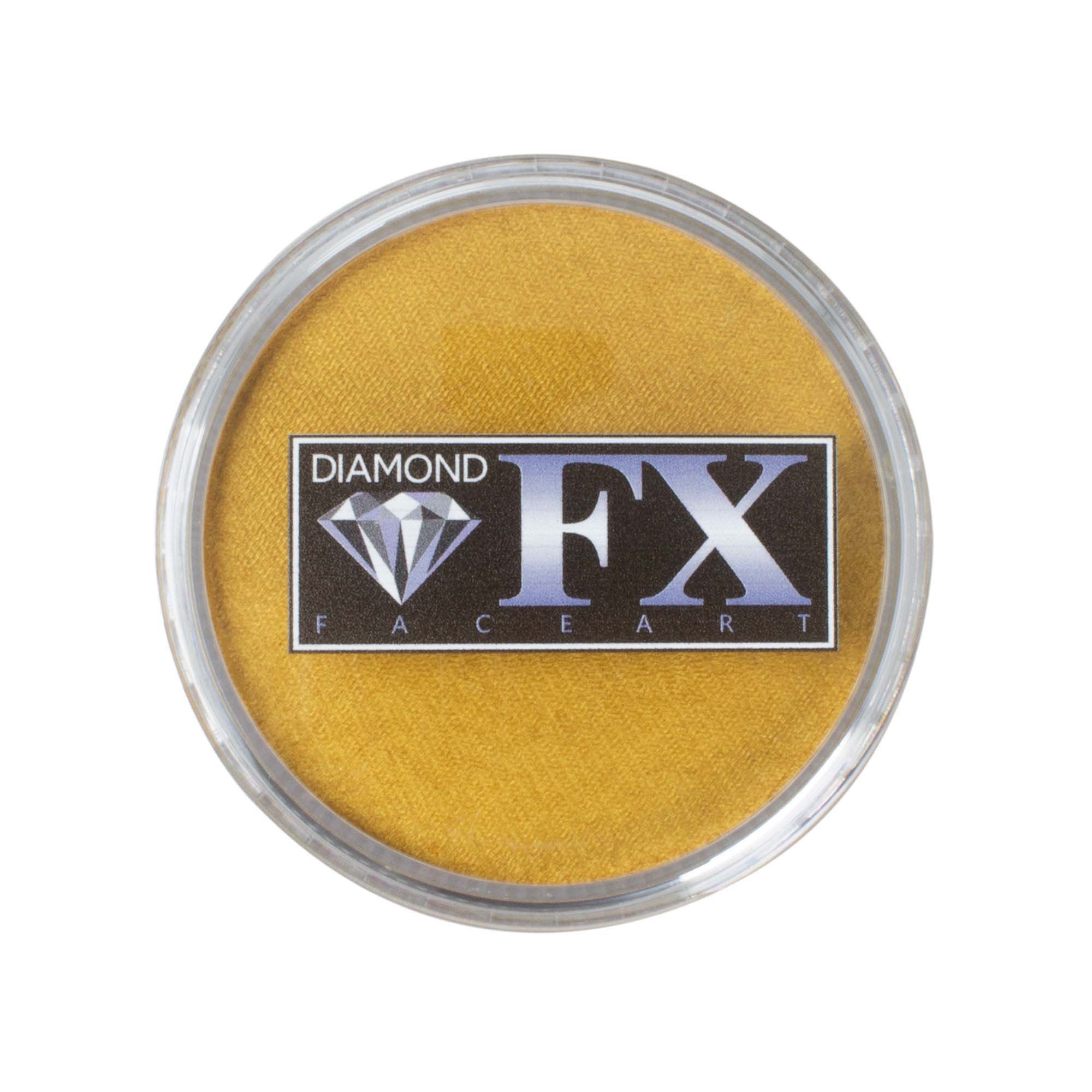 closed pot of metallic gold face paint 