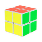 A colorful Duncan Quick Cube puzzle with red, yellow, and green sides visible.