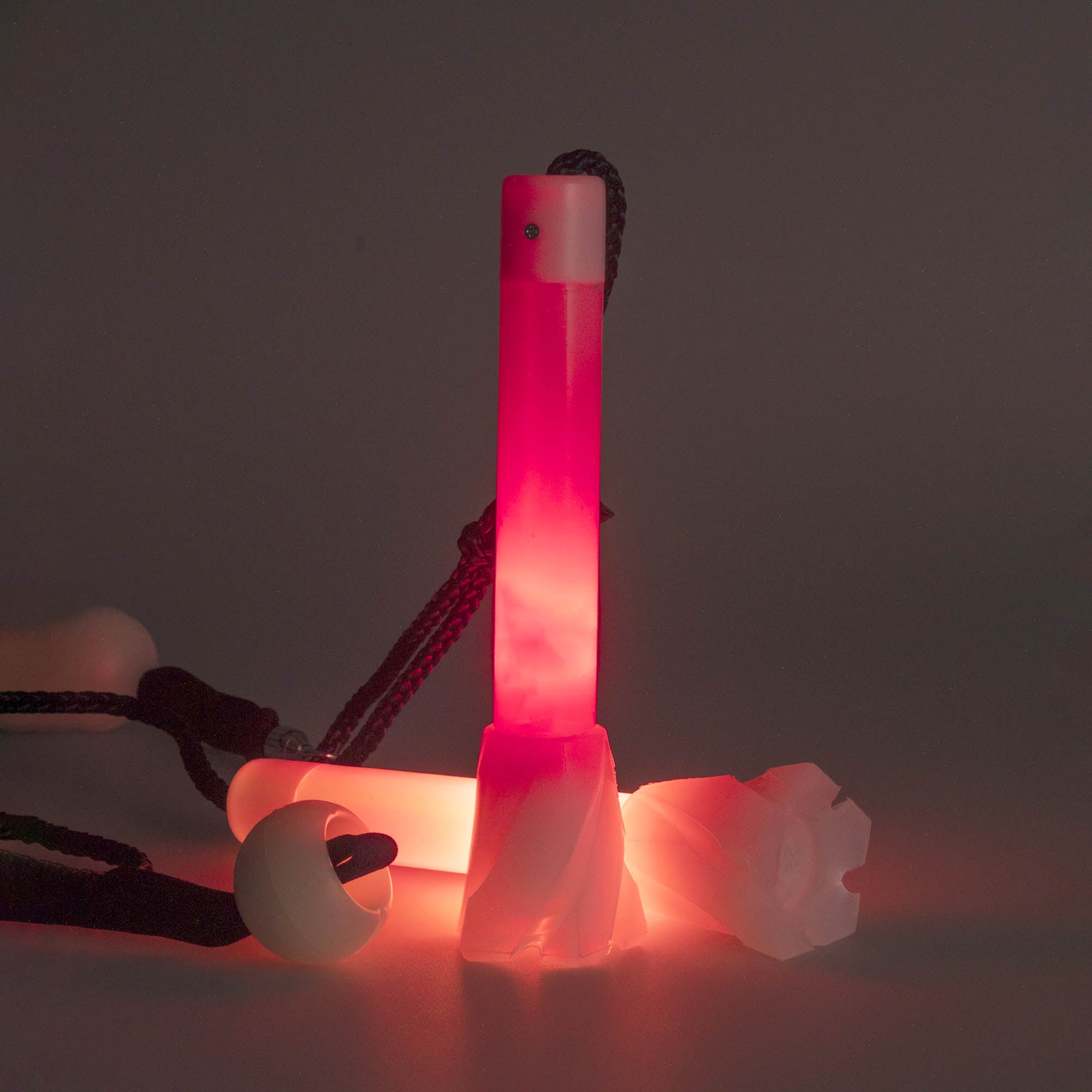 stick poi glowing red