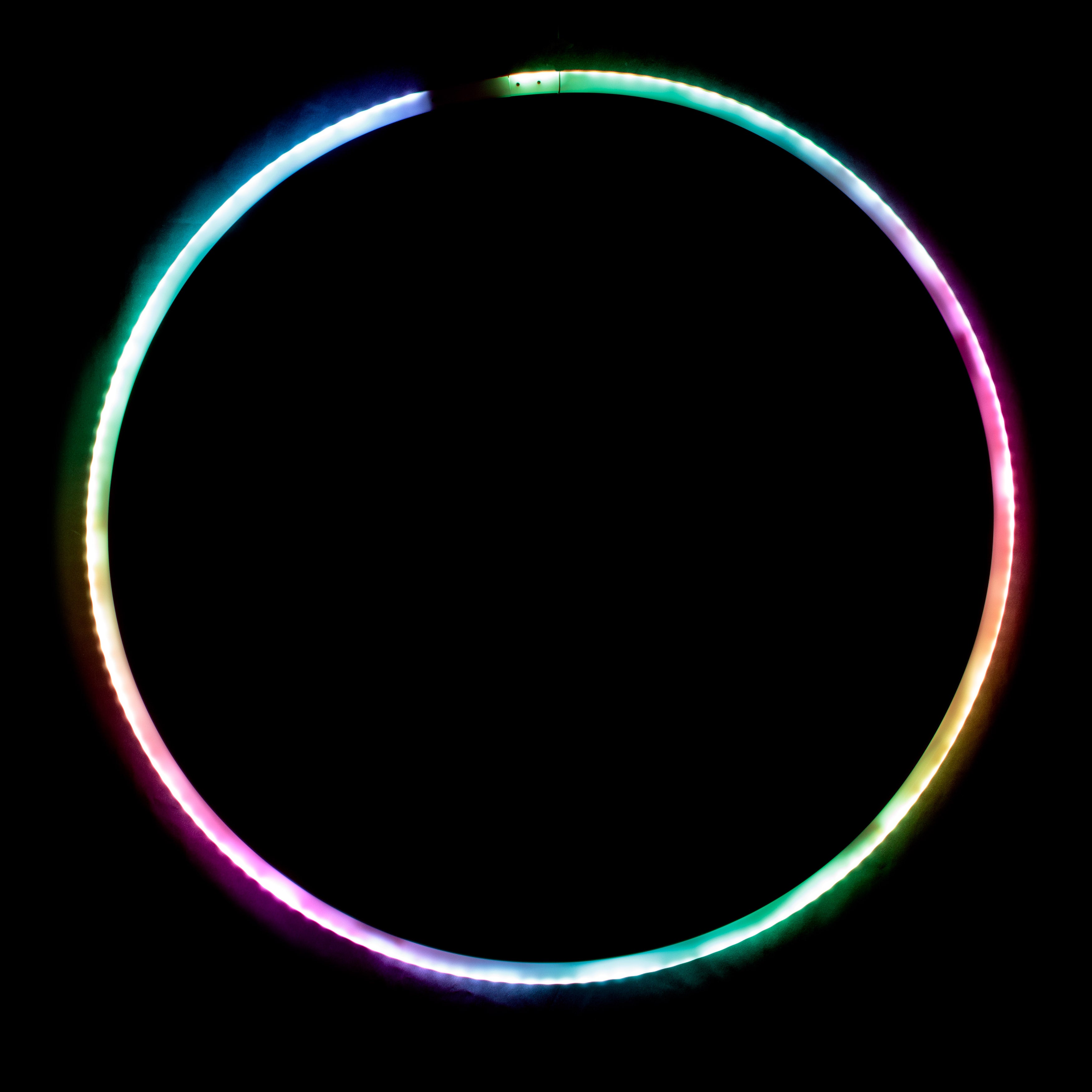 hoop glowing rainbow colours