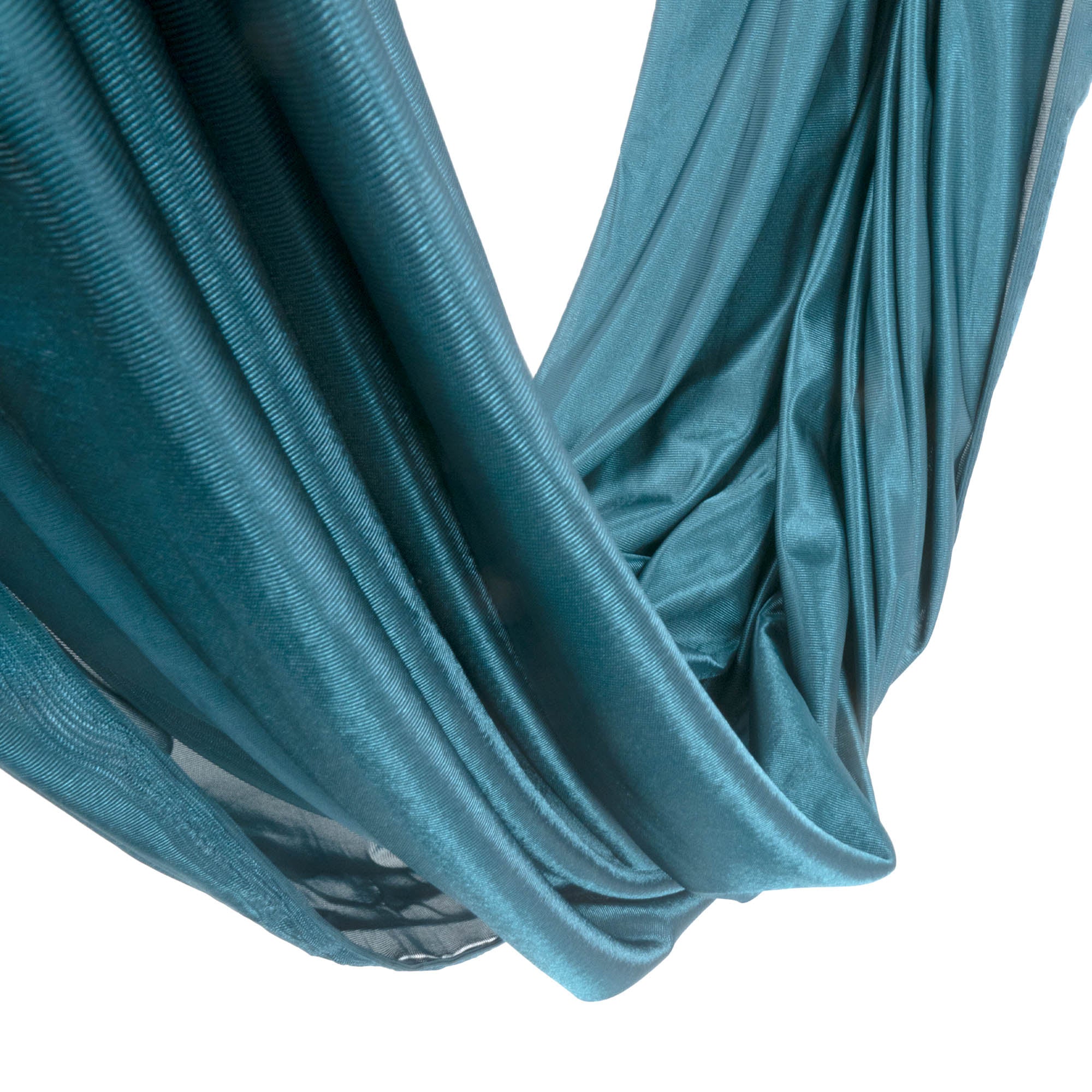 Pine green yoga hammock close up