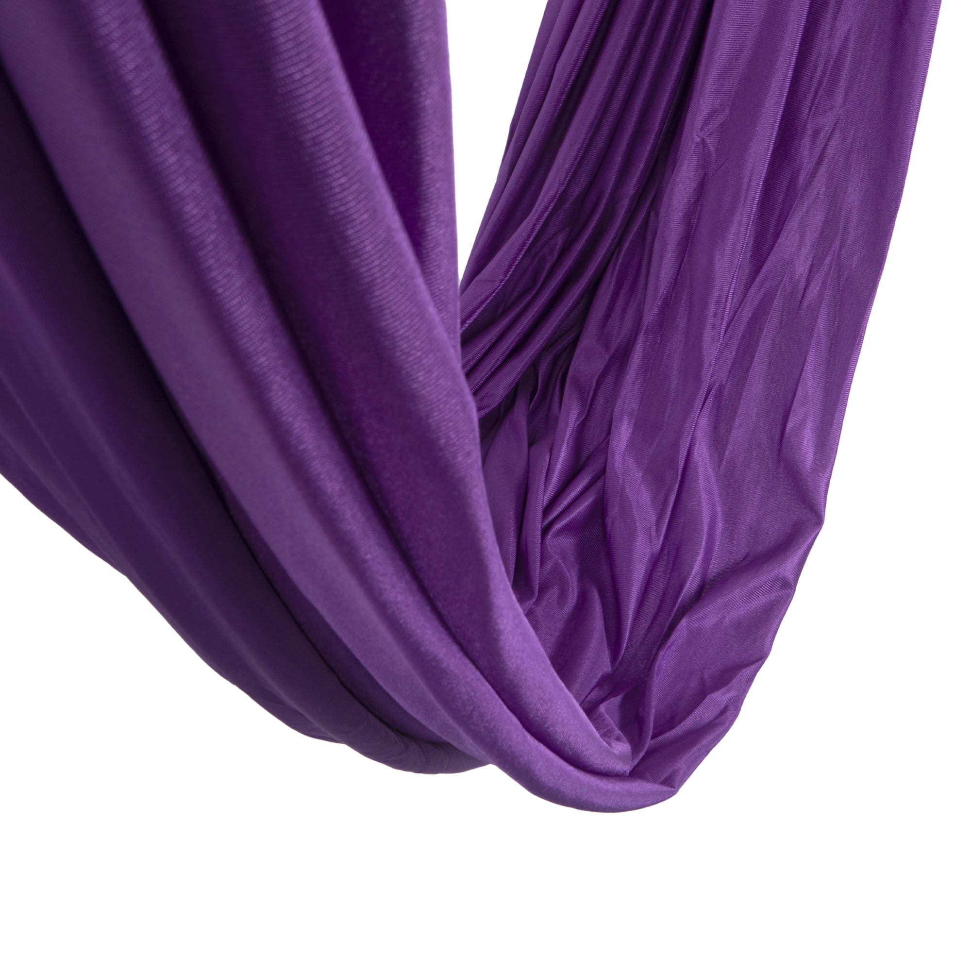 Purple yoga hammock close up