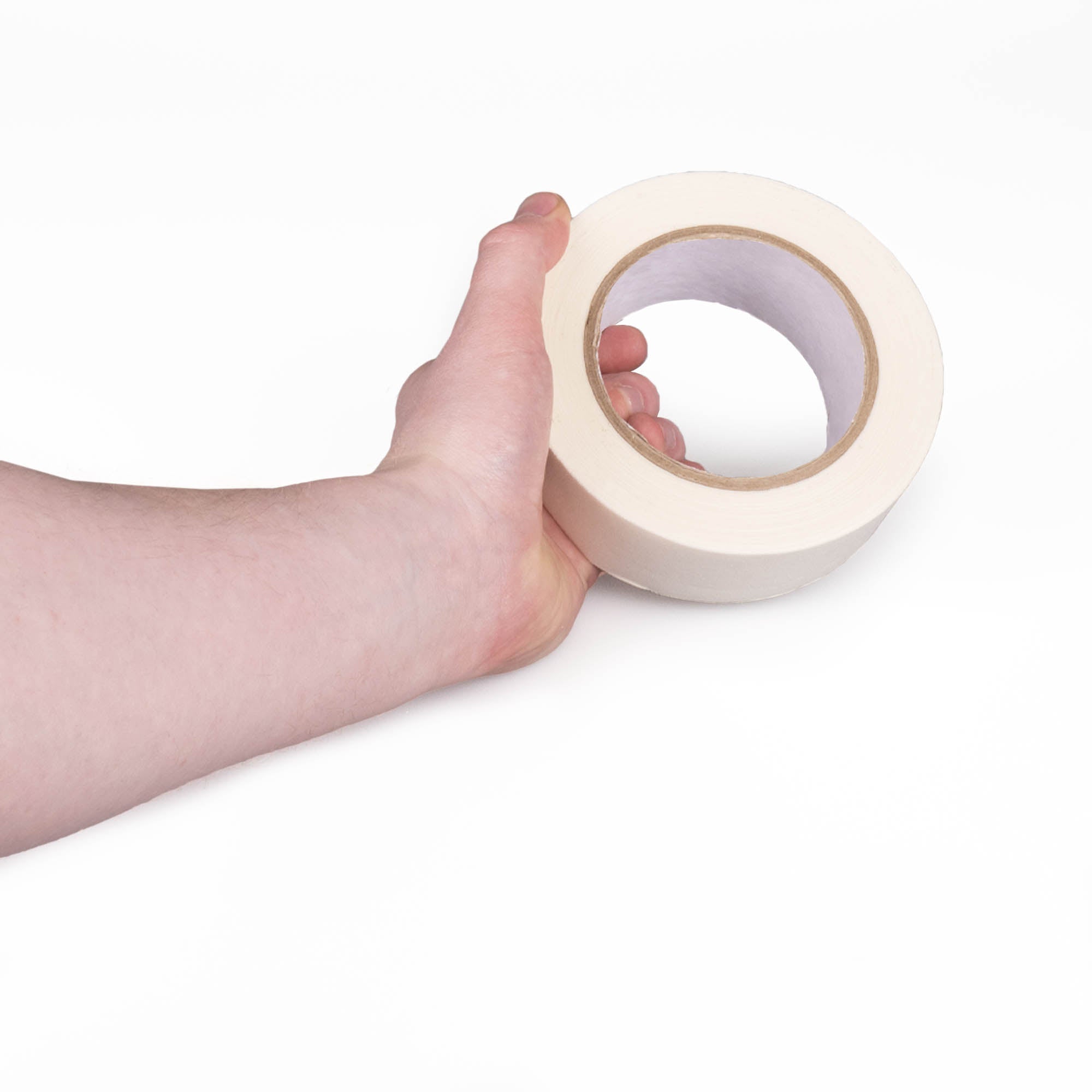 White tape in hand
