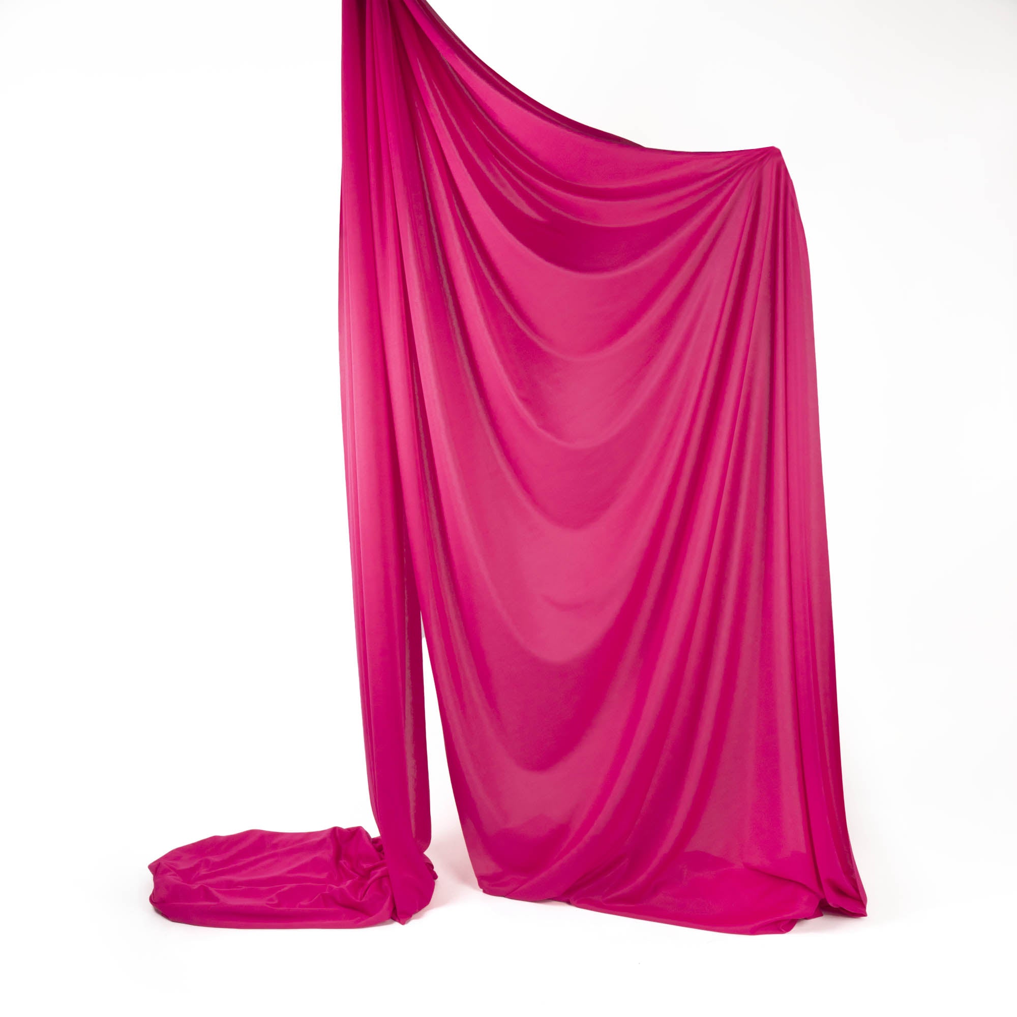 Hot pink silk rigged