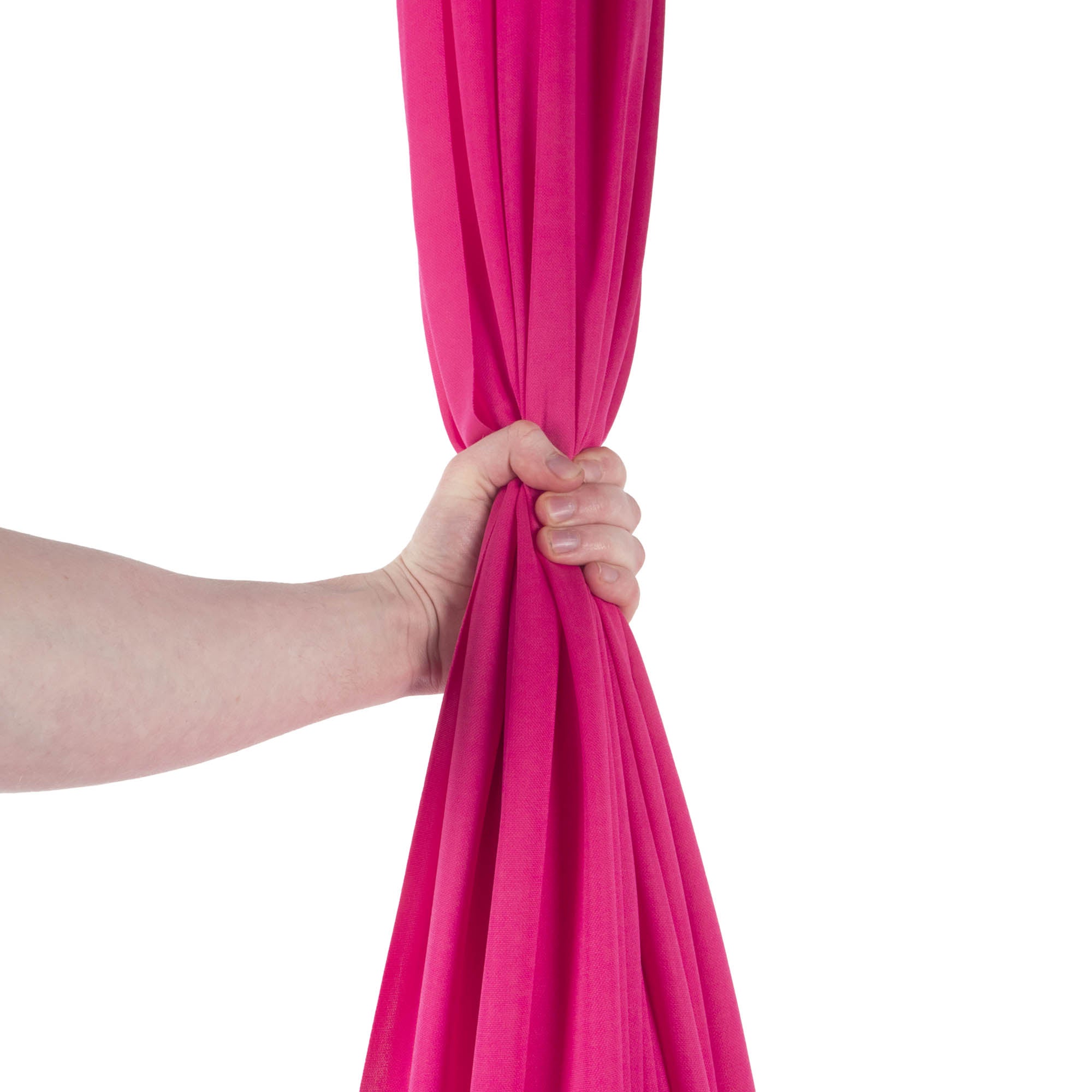Hot pink silk in hand