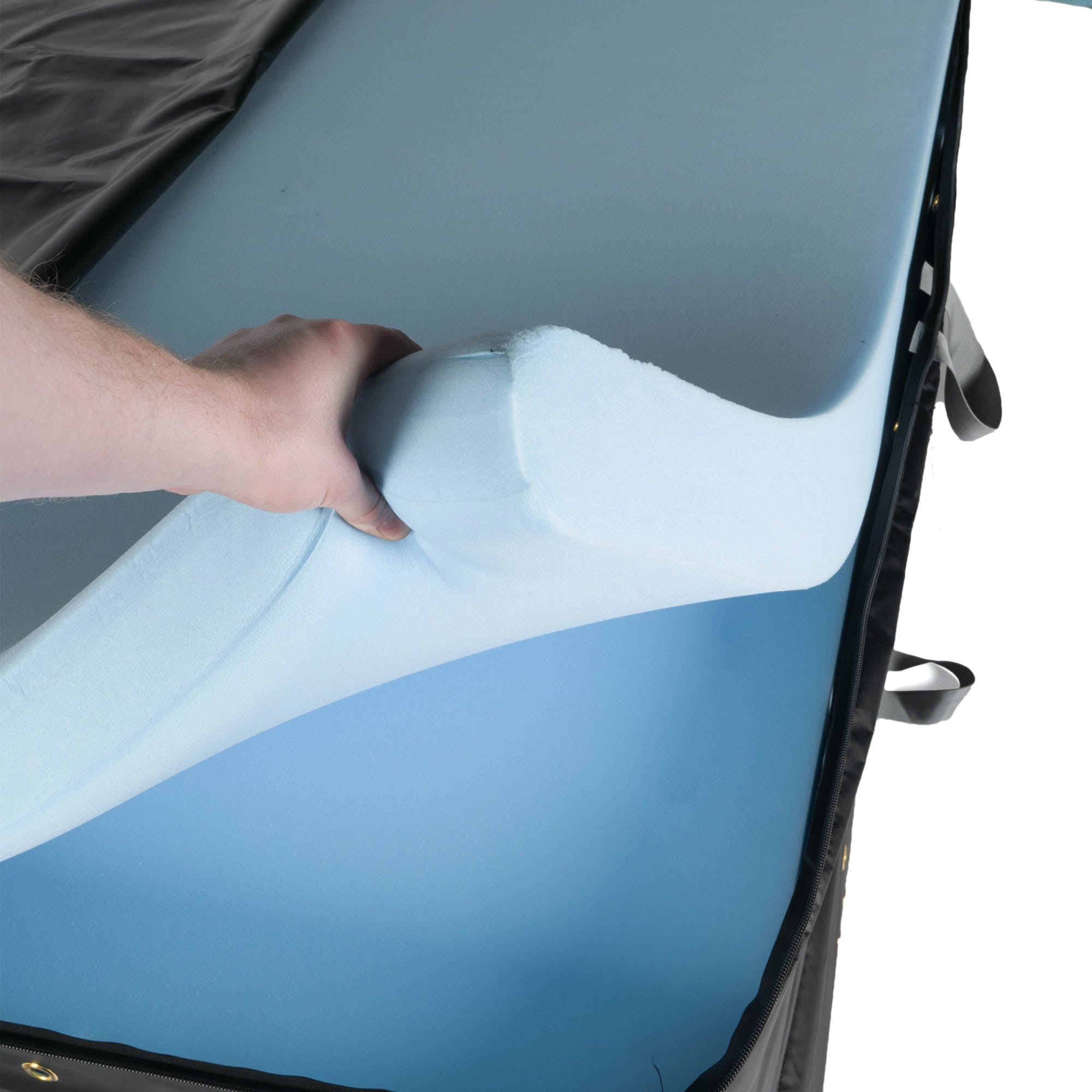 foam layer in hand