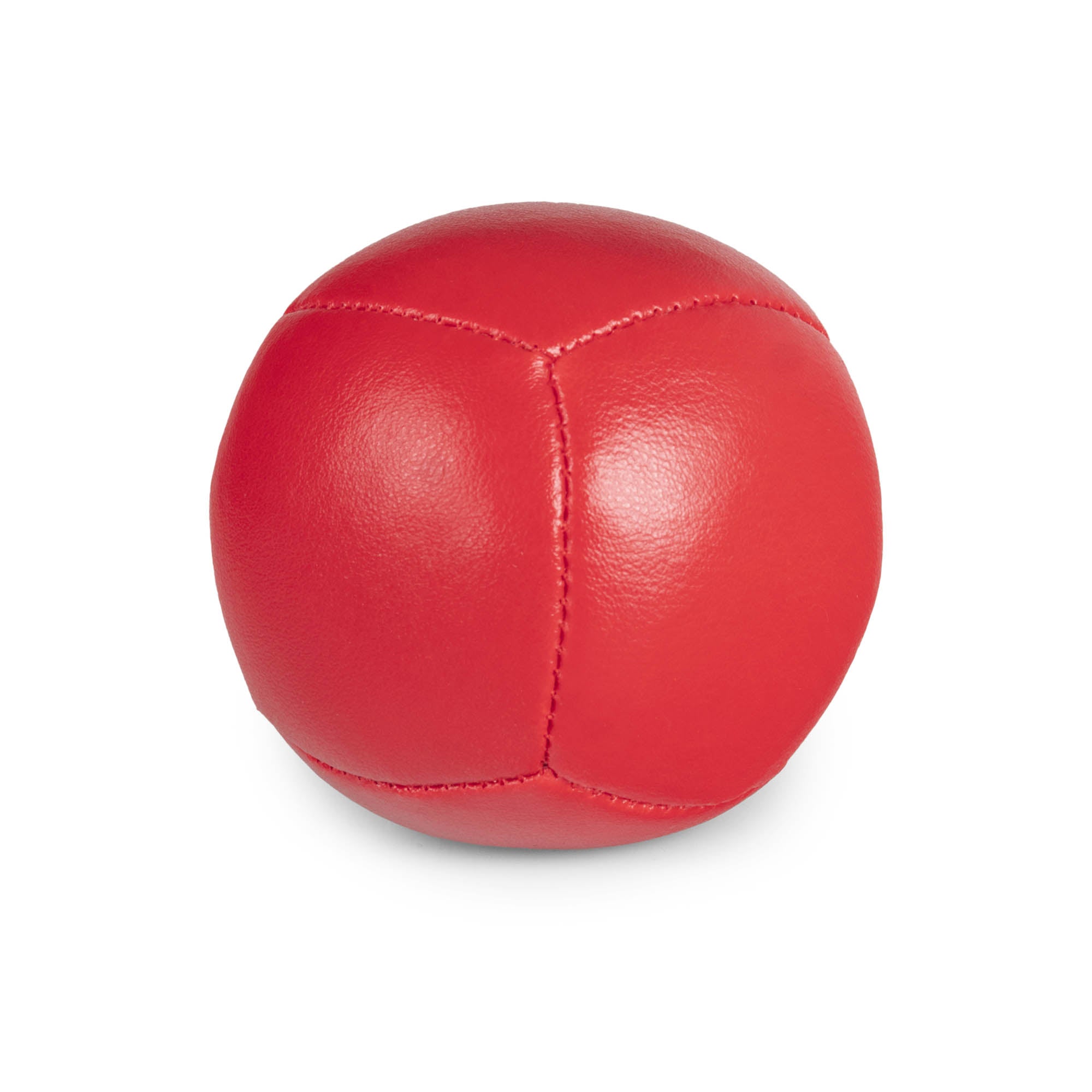 Firetoys red 110g thud juggling ball, straight on in a white background
