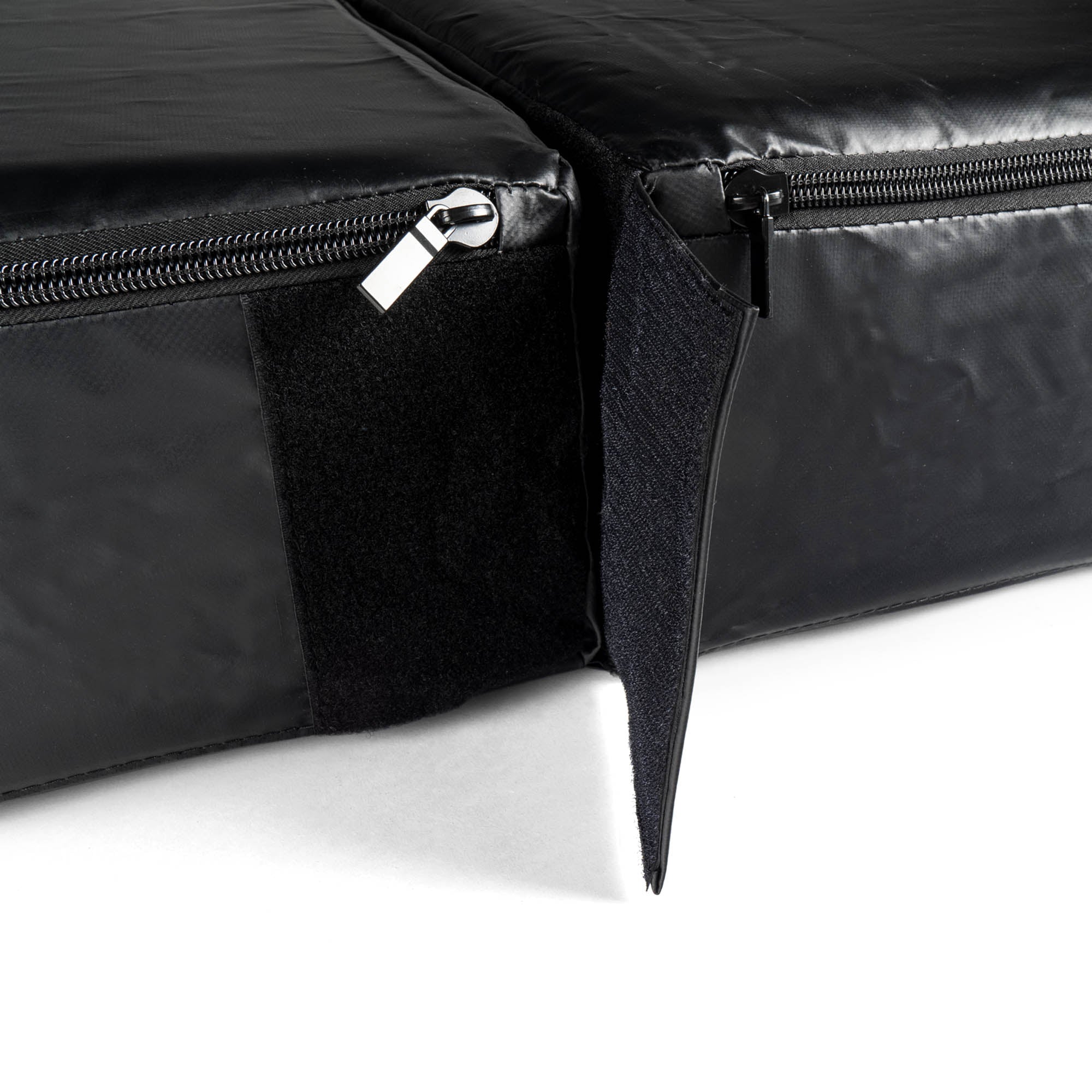 close up of the velcro to seal the join