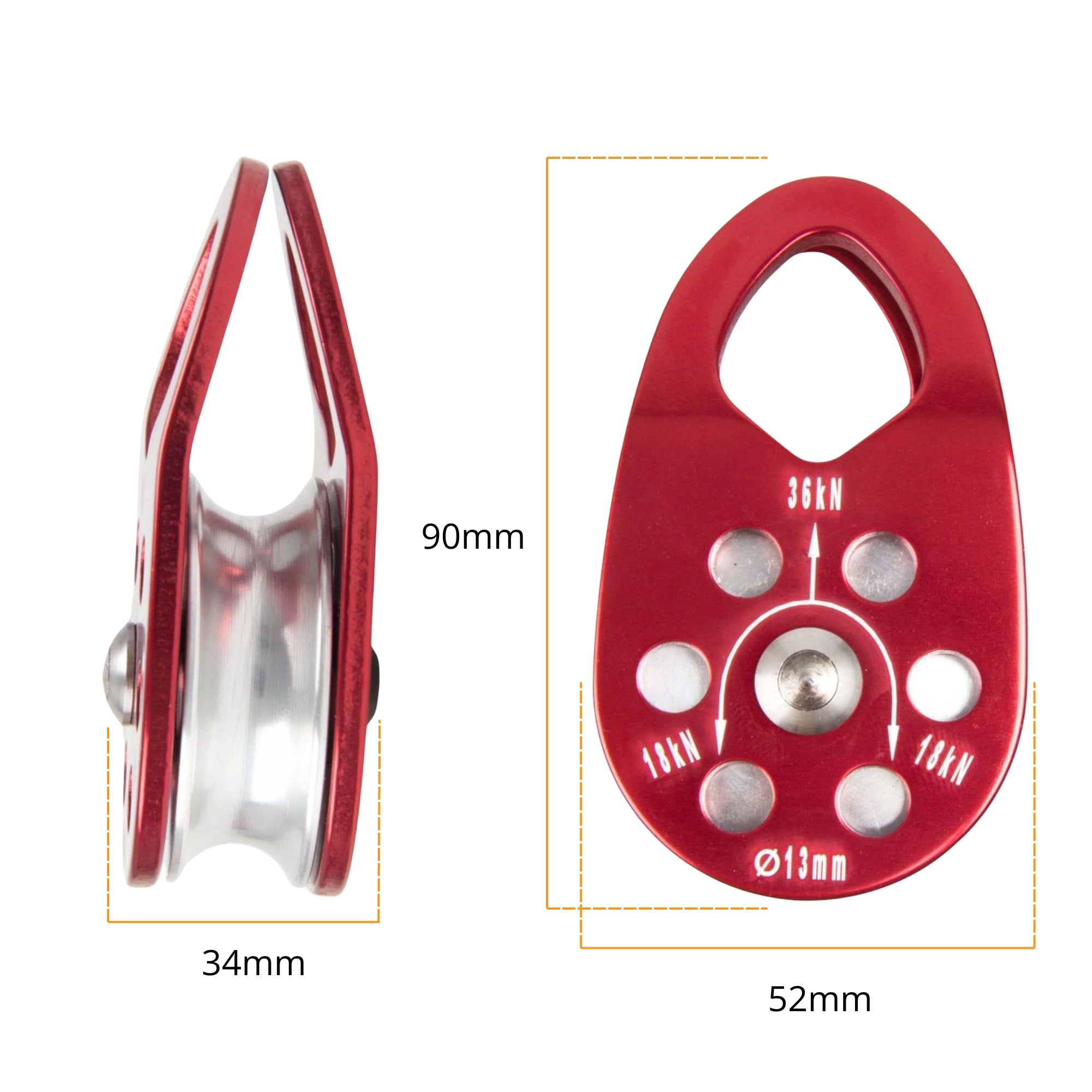 single pulley measurements