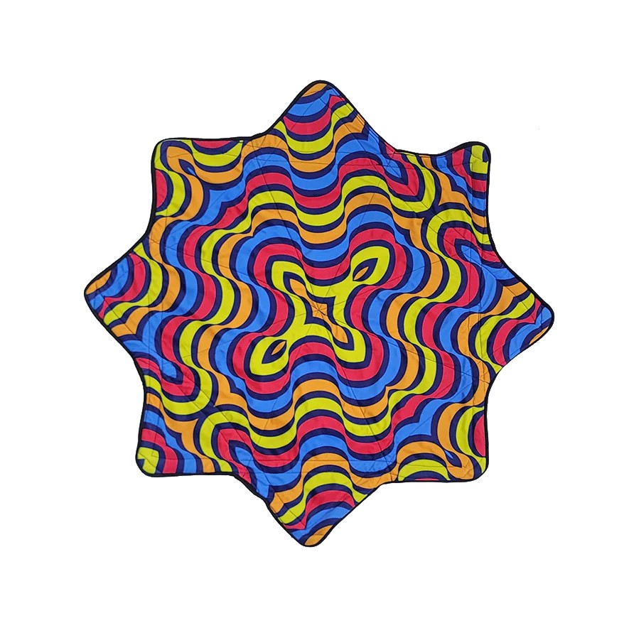 Colorful  patterned cloth on a white background